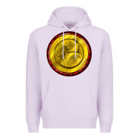 Lilac american football round earrings Premium Hoodie - BundleAndBundleShop