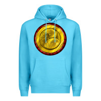 Ocean Blue american football round earrings Premium Hoodie - BundleAndBundleShop