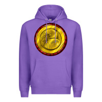 Purple american football round earrings Premium Hoodie - BundleAndBundleShop