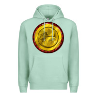 Seafoam american football round earrings Premium Hoodie - BundleAndBundleShop