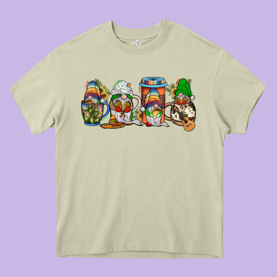 Mexican Gnomies Coffee Heavy Core Tee Designed By Jahusdesignshop