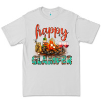 Dove Grey Happy Glamper Camp Premium Tee - BundleAndBundleShop