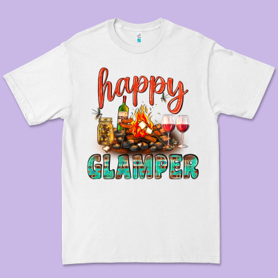 Happy Glamper Camp Premium Tee Designed By Bundleandbundleshop