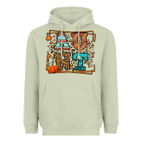 Matcha Autumn Leopard Aunt Heavyweight Hoodie - LillyAllenDesigns