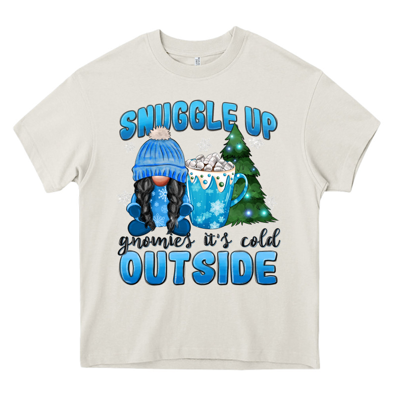 Snuggle Up Gnomies It's Cold Outside Heavy Core Tee by MaliasSmallBusiness | Teevron