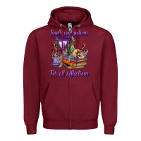 Burgundy spells and potions for all afflictions Zipper Hoodie - BundleAndBundleShop
