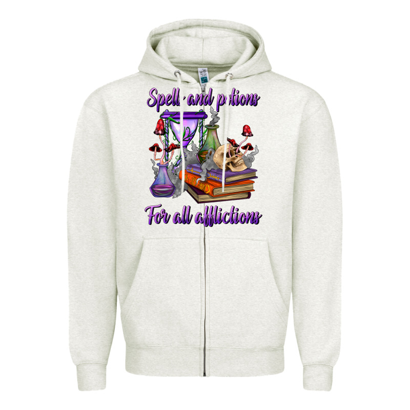 Spells And Potions For All Afflictions Zipper Hoodie by BundleAndBundleShop | Teevron