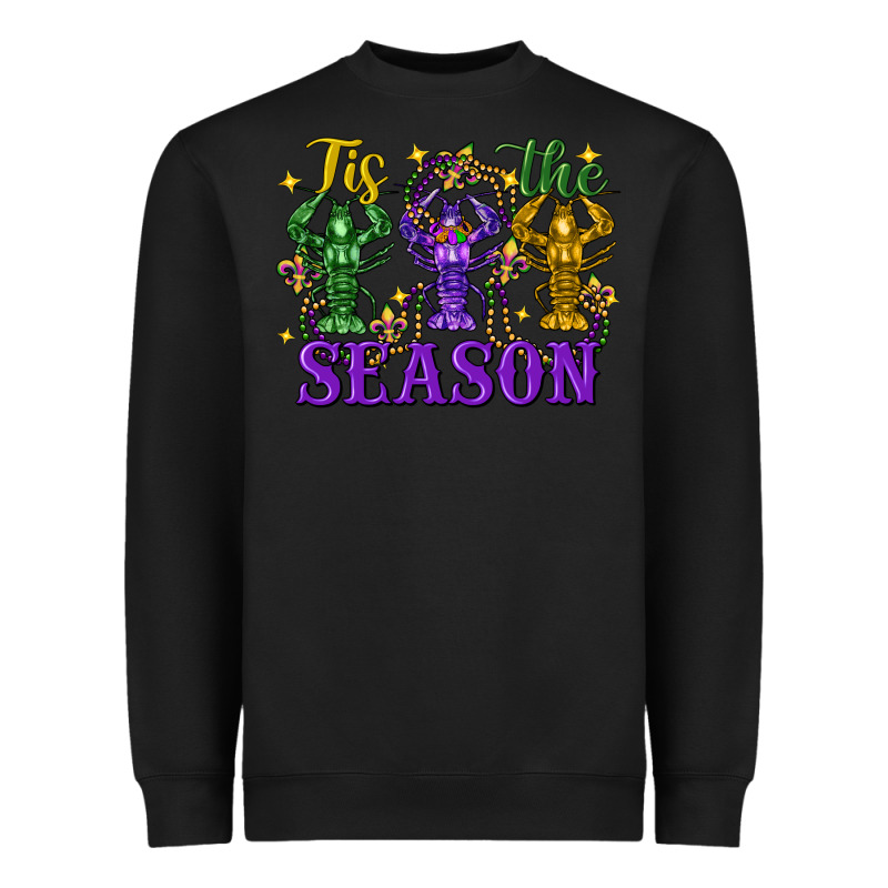 Tis The Season Crawfish Mardi Gras Heavyweight Sweatshirt by FaDigitalArtStudio | Teevron