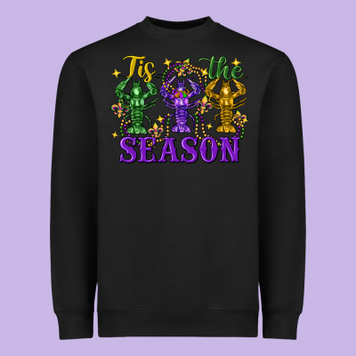 Tis The Season Crawfish Mardi Gras Heavyweight Sweatshirt Designed By Fadigitalartstudio
