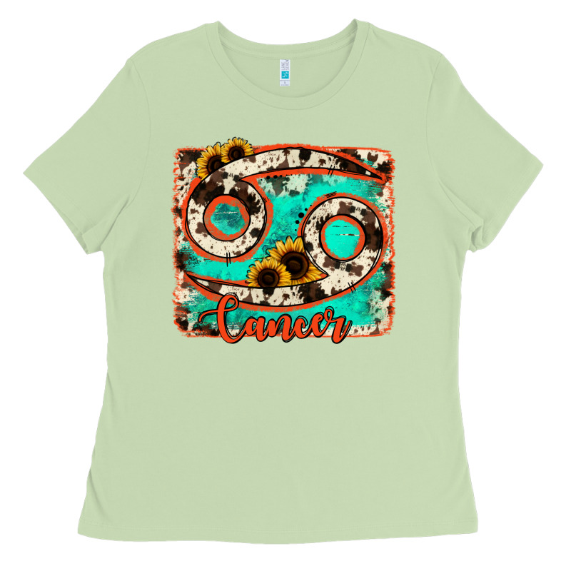 Cancer Turquoise Cowhide Ladies Tee by RanaPortraitStore | Teevron