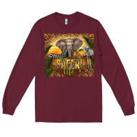Burgundy safari life Long Sleeve Tee - TumblerDesignByShophia