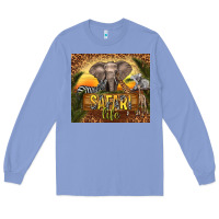 Colony Blue safari life Long Sleeve Tee - TumblerDesignByShophia