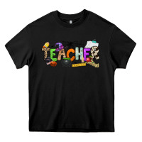 Black halloween teacher Heavy Core Tee - NancyCooperArtShop