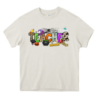 Cream halloween teacher Heavy Core Tee - NancyCooperArtShop