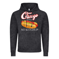 Vintage Black chicago hot dog summer style 4th of july no ketchu Vintage Hoodie - tuanDangUi