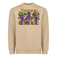 Mushroom Happy crawdi Gras Mardi Gras crawfish Heavyweight Sweatshirt - FaDigitalArtStudio