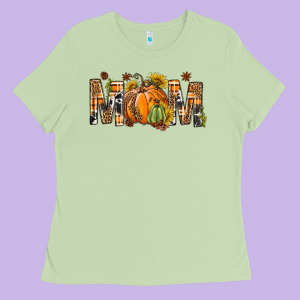 Western Mom With Pumpkins Ladies Tee Designed By Bundleandbundleshop