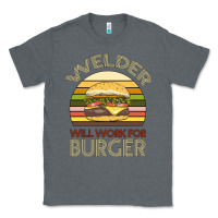 Charcoal Heather Welder Wıll Work For Burger Classic Tee - Bettercallsaul