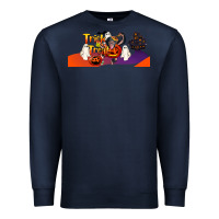 Navy Trick Or Treat Baby Chimpanzee Premium Sweatshirt - LillyAllenDesigns