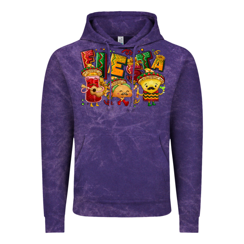 Fiesta With Taco, Nacho, Souce Vintage Hoodie by NancyCooperArtShop | Teevron