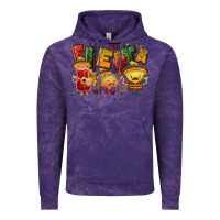 Cloud Purple Fiesta with taco, nacho, souce Vintage Hoodie - NancyCooperArtShop