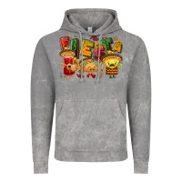 Cloud Rock Fiesta with taco, nacho, souce Vintage Hoodie - NancyCooperArtShop