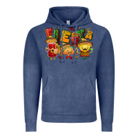 Vintage Denim Fiesta with taco, nacho, souce Vintage Hoodie - NancyCooperArtShop