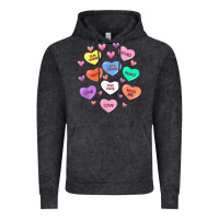 Vintage Black womens valentine candy heart valentines day vneck Vintage Hoodie - tuanDangUi