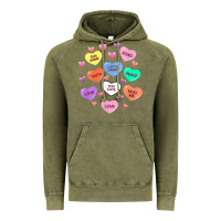 Womens Valentine Candy Heart Valentines Day Vneck Vintage Hoodie | Teevron