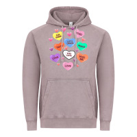 Vintage Zinc womens valentine candy heart valentines day vneck Vintage Hoodie - tuanDangUi