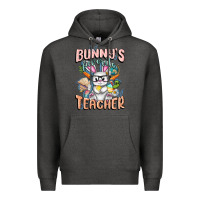 Charcoal Heather Bunny's Favorite Teacher Easter Day Premium Hoodie - FaDigitalArtStudio