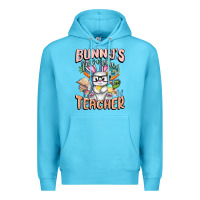 Ocean Blue Bunny's Favorite Teacher Easter Day Premium Hoodie - FaDigitalArtStudio