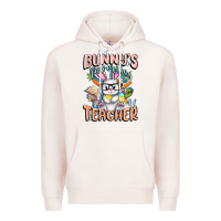 Pale Pink Bunny's Favorite Teacher Easter Day Premium Hoodie - FaDigitalArtStudio