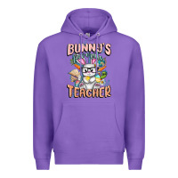 Purple Bunny's Favorite Teacher Easter Day Premium Hoodie - FaDigitalArtStudio