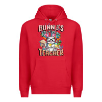 Red Bunny's Favorite Teacher Easter Day Premium Hoodie - FaDigitalArtStudio