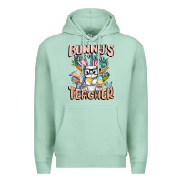 Seafoam Bunny's Favorite Teacher Easter Day Premium Hoodie - FaDigitalArtStudio