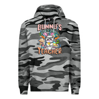 Slate Camo Bunny's Favorite Teacher Easter Day Premium Hoodie - FaDigitalArtStudio