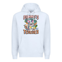 White Bunny's Favorite Teacher Easter Day Premium Hoodie - FaDigitalArtStudio