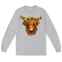Moon Dust sunflower headband highland cow Long Sleeve Tee - Jasminsmagicworld