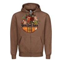 Chestnut preview customize floral pumpkin Zipper Hoodie - BundleAndBundleShop