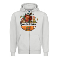 Dove Grey preview customize floral pumpkin Zipper Hoodie - BundleAndBundleShop