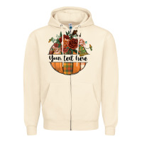 Sandshell preview customize floral pumpkin Zipper Hoodie - BundleAndBundleShop