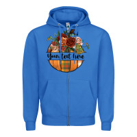True Royal preview customize floral pumpkin Zipper Hoodie - BundleAndBundleShop