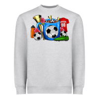 Heather Grey Soccer Coffee Mug Heavyweight Sweatshirt - FaDigitalArtStudio