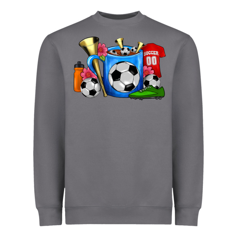 Soccer Coffee Mug Heavyweight Sweatshirt by FaDigitalArtStudio | Teevron