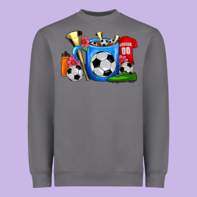 Soccer Coffee Mug Heavyweight Sweatshirt Designed By Fadigitalartstudio