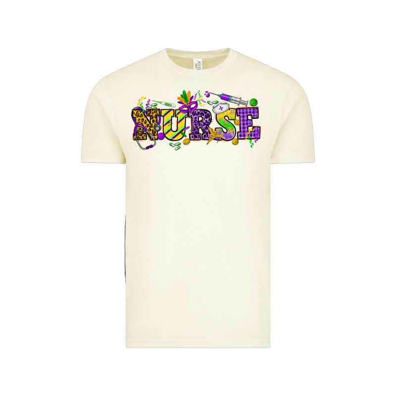 Mardi Gras Day Nurse Vintage Tee by NancyCooperArtShop | Teevron