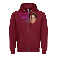 Burgundy don't feel like danson Zipper Hoodie - tuanDangUi