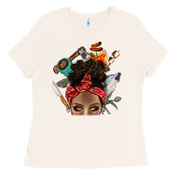 Bone Wild Camping Afro Messy Bbs Ladies Tee - BundleAndBundleShop