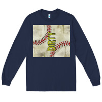 Navy dirty baseball Long Sleeve Tee - TumblerDesignByShophia